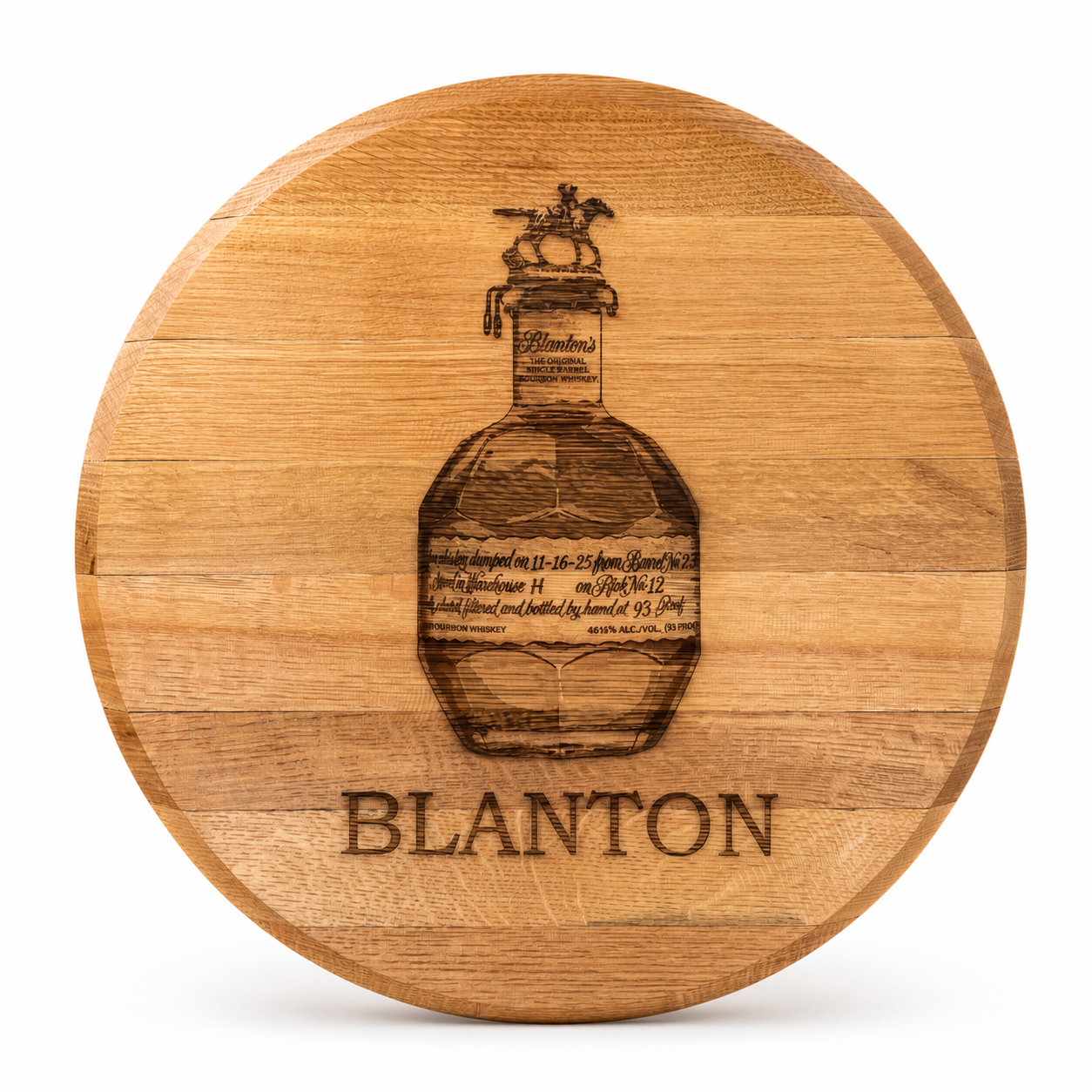 Custom Engraved Blanton's Barrel Head — The Official Blanton's
